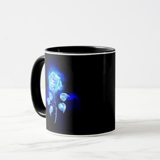 Mug Rose bleu brûlant (Devant gauche)
