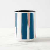 Mug Rose Bleu et Blanc Abstrait (Centre)