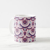 Mug Rose, bleu et blanc Musique géométrique (Devant gauche)