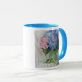 Mug "Rose, bleu, et verre " (Devant droit)