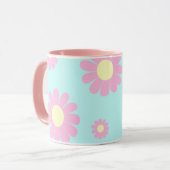Mug Rose bleu marron (Devant gauche)