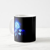 Mug Rose bleue brûlante (Devant gauche)