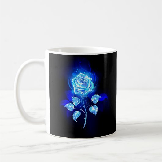 Mug Rose bleue brûlante (Gauche)