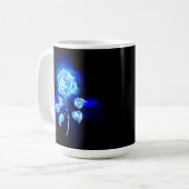 Mug Rose bleue brûlante (Devant gauche)