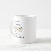 Mug Rose Blush Floral Personnalisé Grand-mère (Devant gauche)