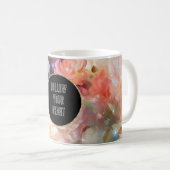 Mug Rose Blush Peach Orange Floral (Devant droit)