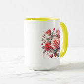 Mug Rose Bouquet Floral Design-62103 (Devant droit)