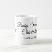 MUG ROSE BOW SIMPLE BABY SHOWER AJOUTER LE NOM DATE MI (Centre)