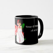 Mug Rose "Bride III" - Personnalisable (Devant droit)