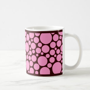 Mug Rose brillant sur Brown foncé