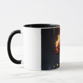 Mug Rose brûlant - La passion rencontre la destruction (Gauche)