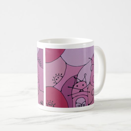 Mug Rose cat (Devant droit)