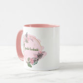 Mug Rose, cercle floral, motivation (Devant gauche)