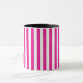 Mug Rose Chaud et Rayures Verticales Blanches Minimali (Centre)