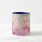 Mug Rose chic rose parties scintillant gouttes monogra (Centre)