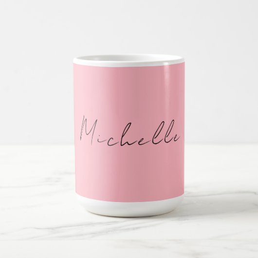 Mug Rose Clair Professionnel Écriture Manuscrite Class (Centre)