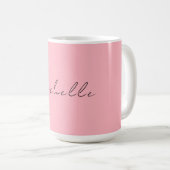 Mug Rose Clair Professionnel Écriture Manuscrite Class (Devant droit)