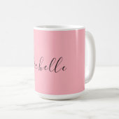 Mug Rose Clair Professionnel Unique Classique Écriture (Devant droit)