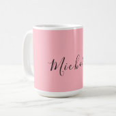 Mug Rose Clair Professionnel Unique Classique Écriture (Devant gauche)