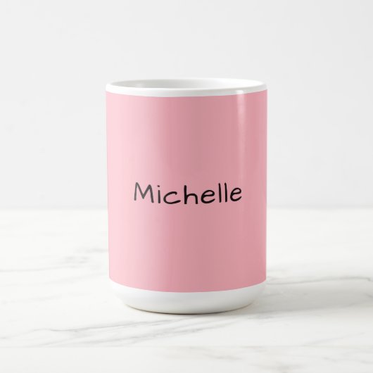 Mug Rose Clair Professionnel Unique Écriture Manuscrit (Centre)