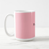 Mug Rose Clair Professionnel Unique Écriture Manuscrit (Gauche)