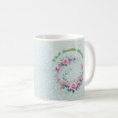 Mug Rose classique Floral Mug, 11 oz Conformité FDA (Devant droit)