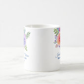 Mug Rose coloré aquarelle Mariage floral (Centre)