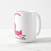 Mug Rose commun de logo de chats (Devant droit)