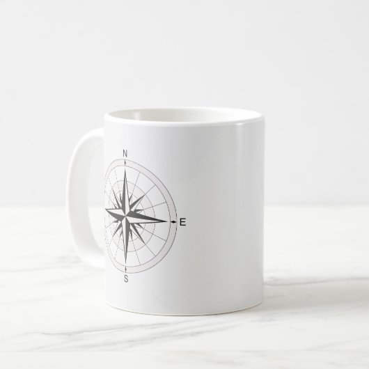 Mug Rose Compass vintage (Devant gauche)