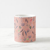 Mug Rose Corail Floral MONOGRAMME PERSONNALISÉ PRÉCIEU (Centre)