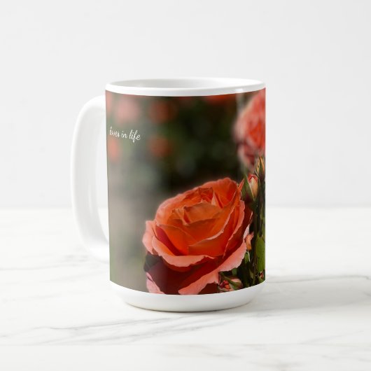 Mug Rose couleur saumon (Devant gauche)