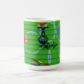 Mug Rose d'avion sur Gold Green (Centre)