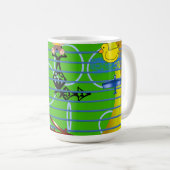 Mug Rose d'avion sur Gold Green (Devant droit)