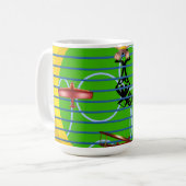 Mug Rose d'avion sur Gold Green (Devant gauche)