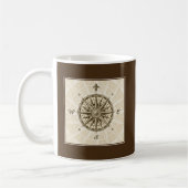 Mug Rose de boussole vintage (Gauche)
