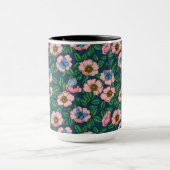 Mug Rose de chien et papillons (Centre)