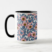 Mug Rose de chien et papillons (Gauche)