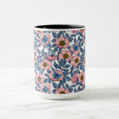 Mug Rose de chien et papillons (Centre)