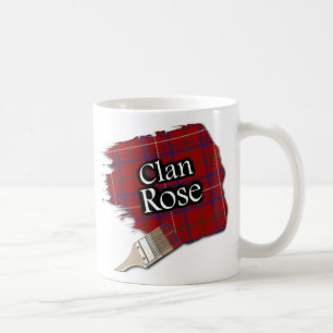 Mug Rose de clan Tartan Peinture Coupe de pinceau