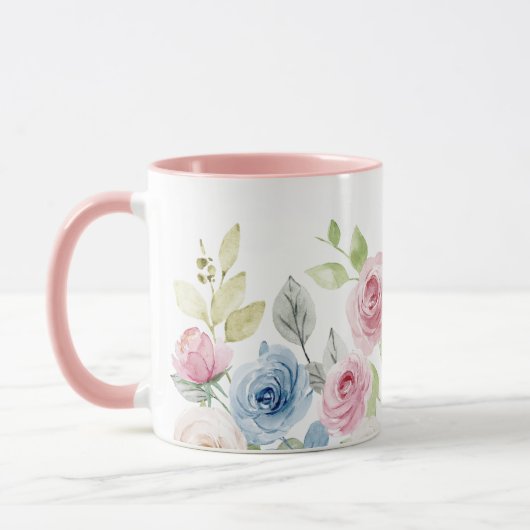 Mug Rose de fleurs (Gauche)