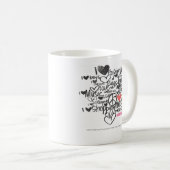 Mug Rose de graffiti (Devant droit)