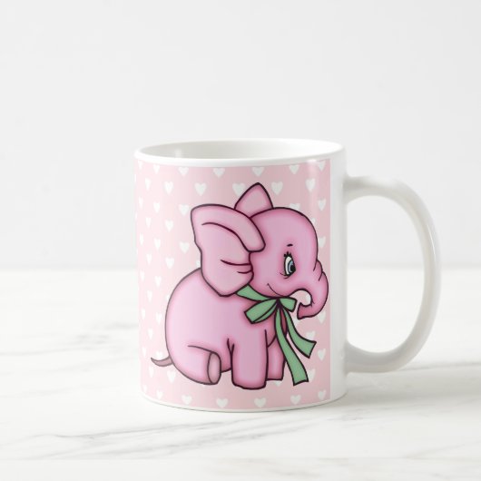 Mug Rose de jouet d'éléphant (Droite)
