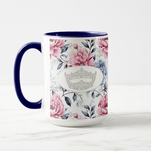 Mug Rose de la Couronne de l'Amérique Imprimer Musique (Gauche)