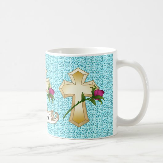 Mug Rose de la Croix-chrétienne (Droite)