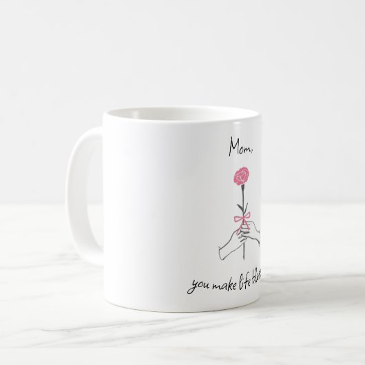 Mug Rose de la fête des mères (Devant gauche)