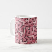 Mug Rose de la lettre R (Devant gauche)