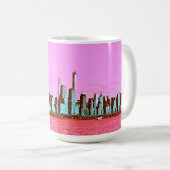 Mug rose de New York par Tamara Diaz Art  (Devant droit)