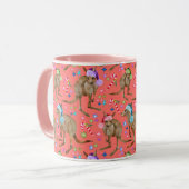 Mug Rose de Noël australien Kangaroo (Devant gauche)