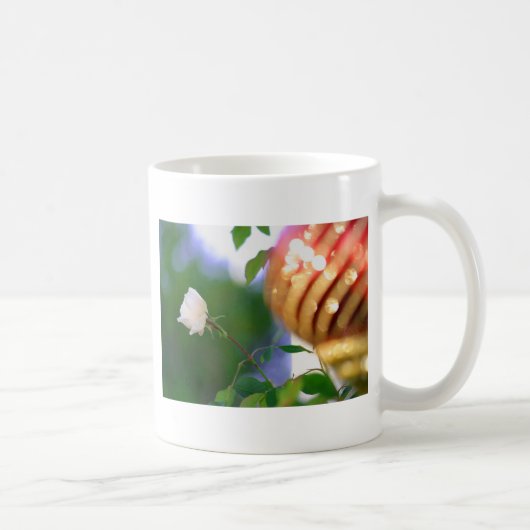 Mug Rose de Noël blanc (Droite)