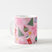 Mug Rose de Noël mignon (Devant gauche)